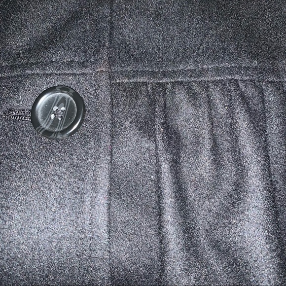 Banana Republic sz M black wool blend button up lined collared dress jacket coat - Picture 13 of 14